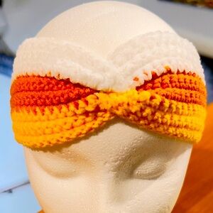 KarissaCreations,Set of three Crochet Candy Corn #headbands #Crochet# halloween